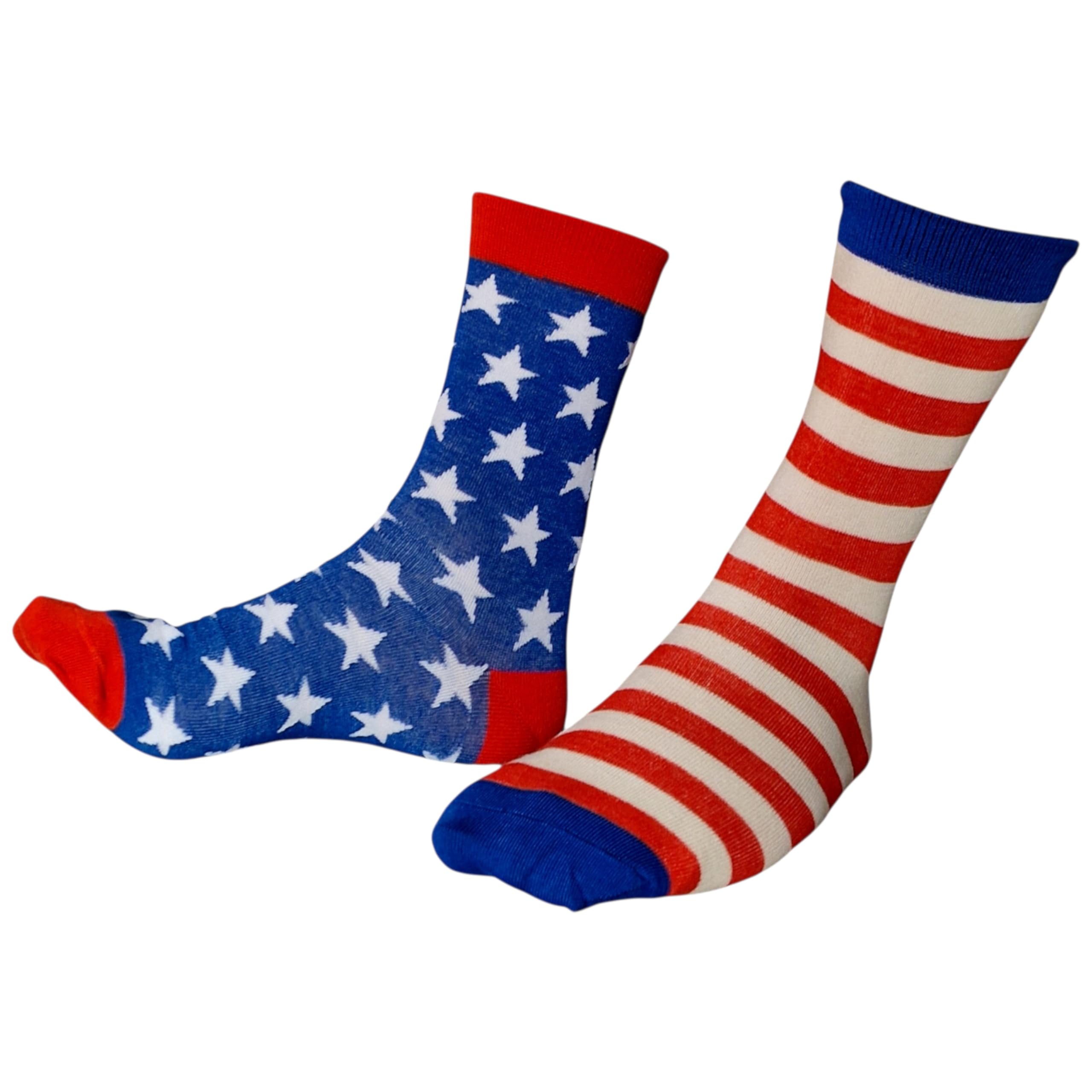 Pride Of The USA Stars And Stripes Flag Mens Odd Pair Of Sock Shack Socks One Pair