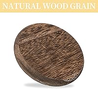 Vista 6 de Romadedi Portavelas de madera para decoración de granja - Juego de 4 portavelas de pilar para centro de mesa, pequeño elevador de bandeja, plato