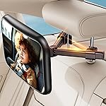 Baby Car Mirror for Car Seat Safely Mirror Hook Clip Design for Rear Facing Infant Newborn 360 Rotation Baby Backseat Mirror with Wide Clear View, Shatterproof, Easy Install Baby Essentials