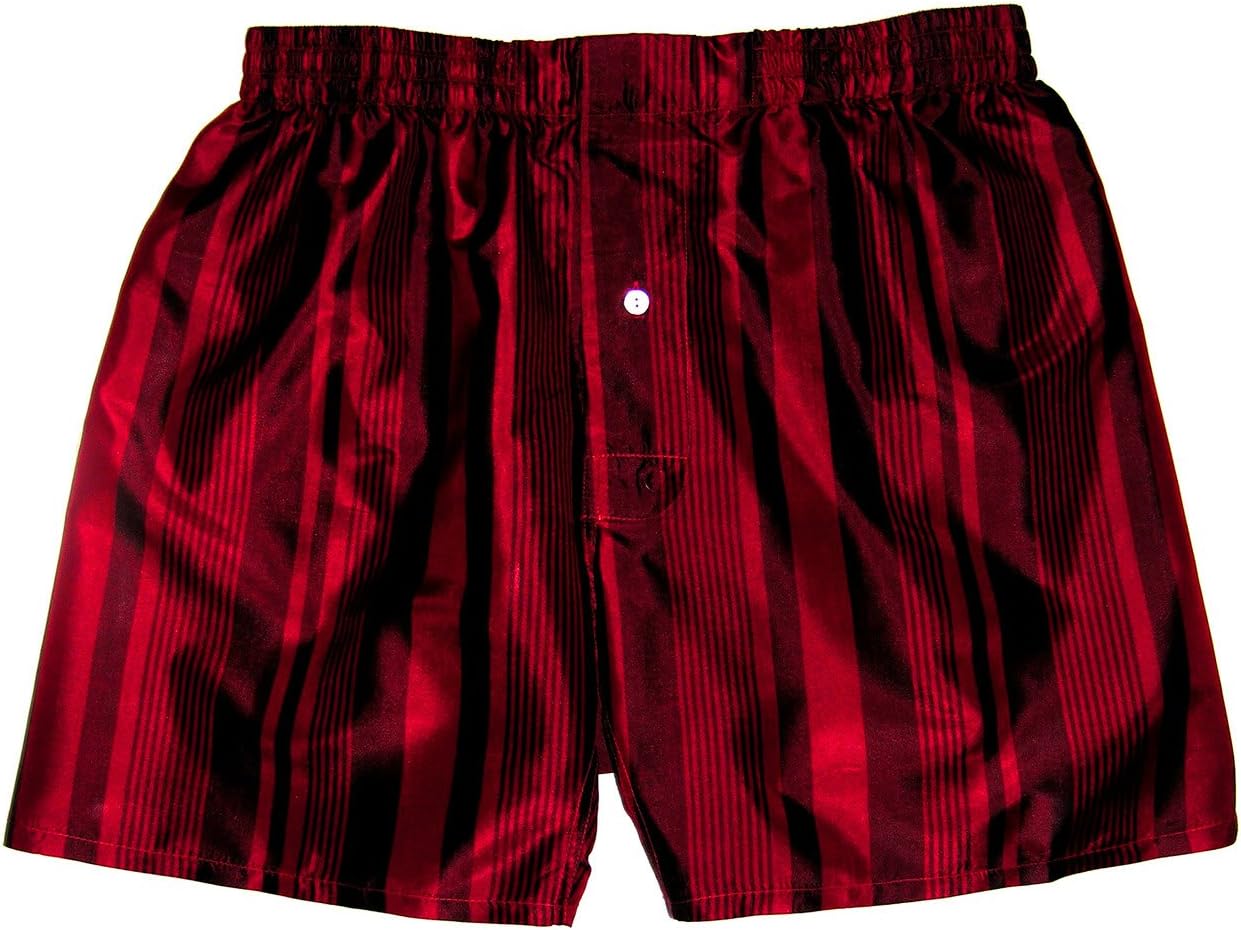 Fabulous Men’s Madras Silk Boxers Superb Stripes, Plaids, Checks – Washable – Sizes S-3XL