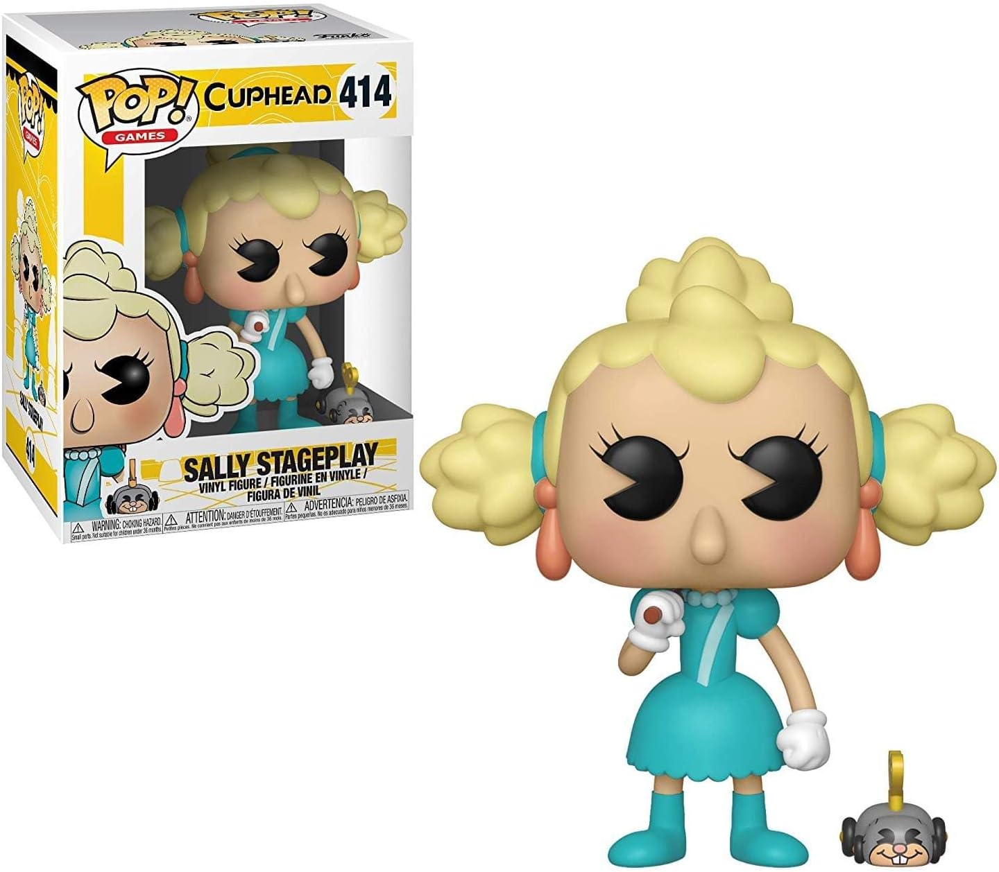 Funko Pop & Buddy Games: Cuphead - Sally & Wind Up Mouse Collectible Figure, Multicolor