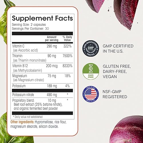 Miniatura 8 de Berkeley Life Kit de iniciación de refuerzo de óxido nítrico y tiras reactivas, 60 cápsulas y 50 tiras de prueba, suplementos de óxido nítrico que