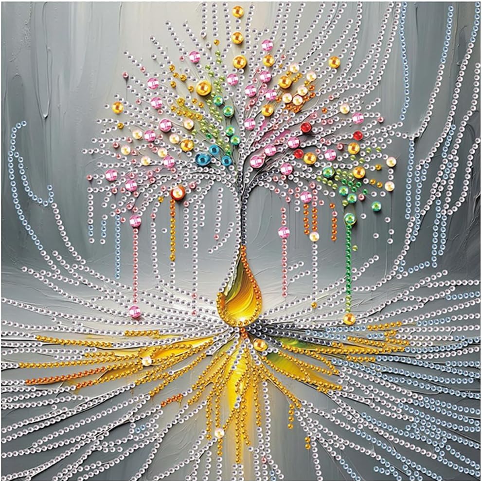 NICRBI Tree of Life Diamond Painting Kit for Adults, Diamond Art 12x12 Inch