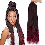 NAYOO Senegalese Twist Crochet Hair - 8 Packs 18 Inch Crochet Hair For Black Women, 35 Strands/Pack Small Twist Crochet Braids Hair Hot Water Setting, Braid Hair Extensions Crochet(18 Inch, 1B/BUG)