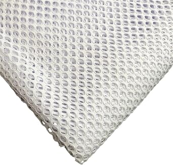 Stretch Mesh Fabric Transparent Diamond Mesh Clothing Lace Fabrics, Embroidered Outfit, Hat LiningWhite