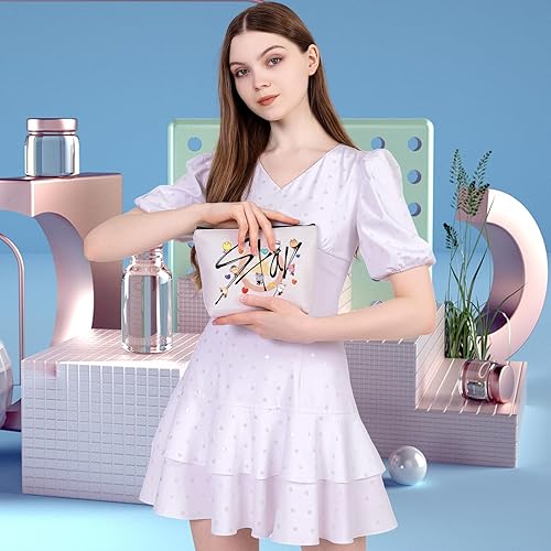 Miniatura 5 de MEIKIUP Stay Fandom Bolsa de maquillaje de grupo coreano Bolsa de maquillaje Bolsa de regalo de personaje Cosmético Bolsa de grupo coreano Fans