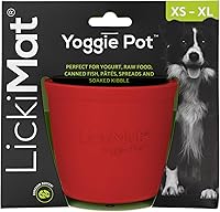Vista 7 de LICKIMAT Yoggie Pot - Distracción, diversión y enriquecimiento. Dispensador de golosinas de lamer de goma duradero para todos los tamaños de perros