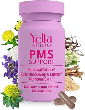 Hormone Balance for Women - PMS Support Supplement for Women w/Chaste Tree, Dong Quai and Ashwagandha- PMS and Menopause Relief for Bloating, Cramps and Mood Swings- 60ct
