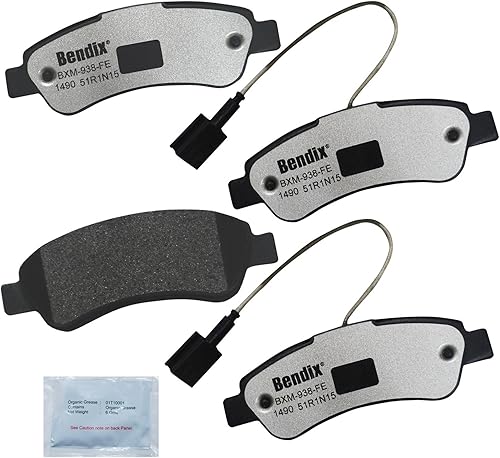 Miniatura 228 de Bendix Fleet Metlok MKD1770FM Pastillas de freno delanteras semimetálicas para Ford Expedition 2017-2010, F-150 2017-2010, Lobo 2020-2009, Lincoln