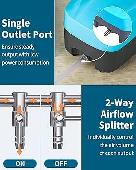 Pawfly 15 GPH Ini Aquariu Air Pup For 3-20 Gallon Nano Fish Tanks