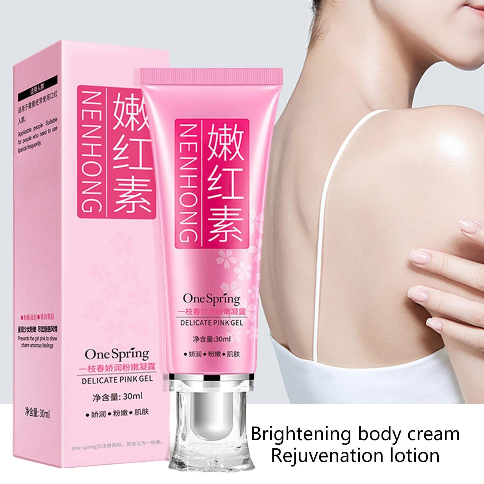 Crema Para Pezones - Pink Privates Intimate Area Lightening Cream | Crema De Iluminación De Área Íntima | Pezón Y Crema Sensible Al Iluminación De La Piel | 30 Ml Para Muslos Internos Del Cuello De Co