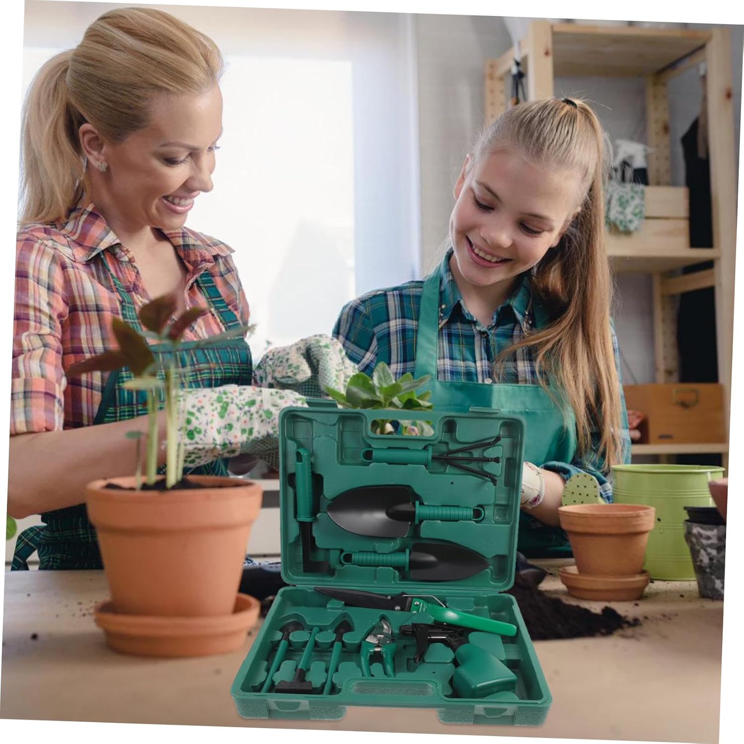 1 Set Portable Gardening Tool Set with Case Essential Outdoor Planting Tools for Efficient Loosening and Plant Care Lightweight and Easy to Carry