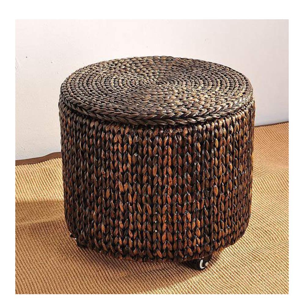 Repose-Pieds Rangement pour Salon Ordonné | Tabouret Coiffeuse Rond