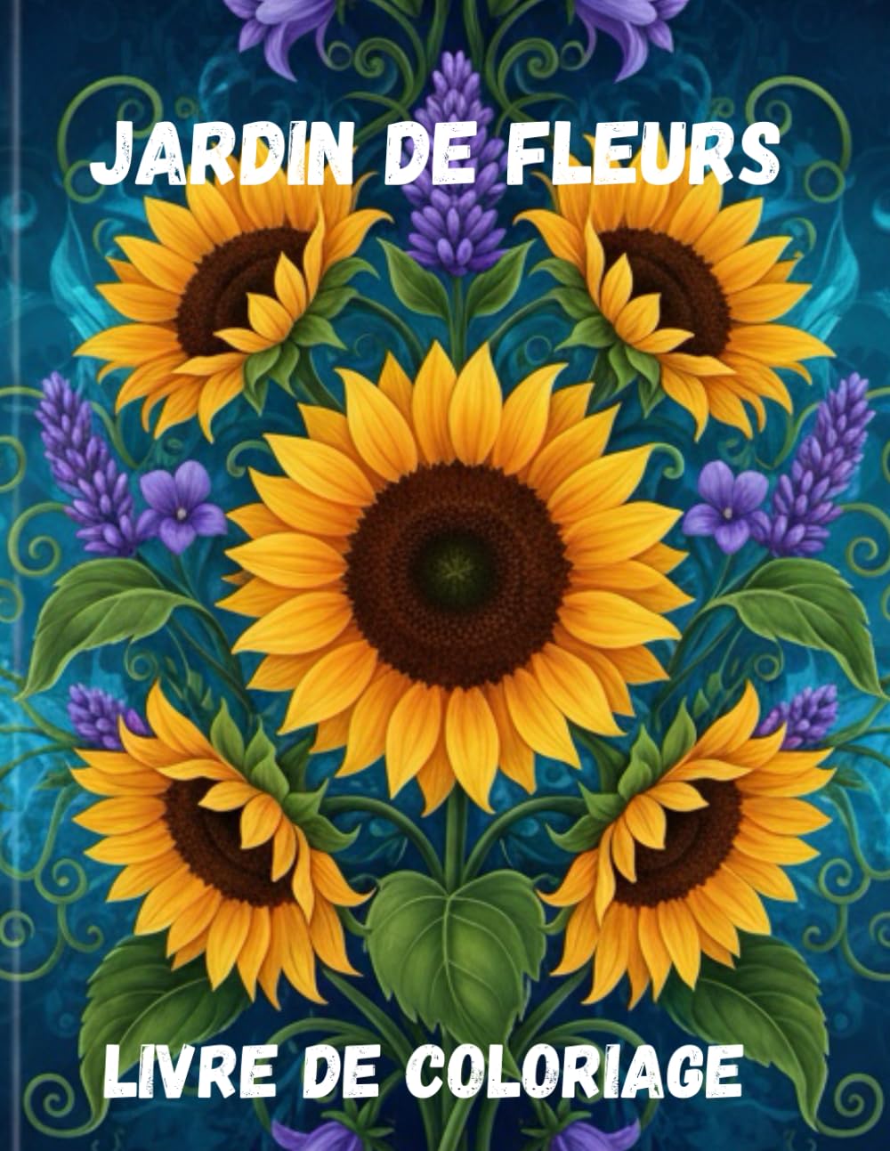 Jardin de Fleurs: Livre de Coloriage pour Adultes : 50 Motifs Floraux pour la Détente et l'Anti-Stress