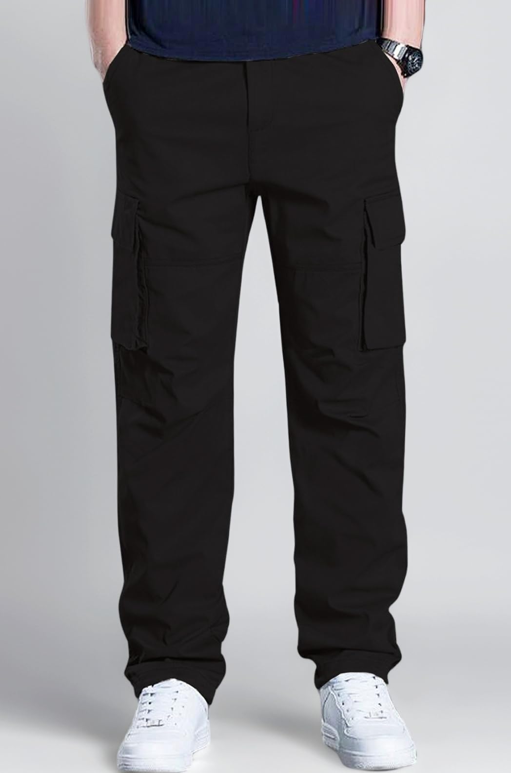 Men's Regular Fit Low Rise Cargos Trousers | Cargo Track Pant | Loose Fit | Regular Trouser Loose Fiting | Treck Pent with Multiple Pockets