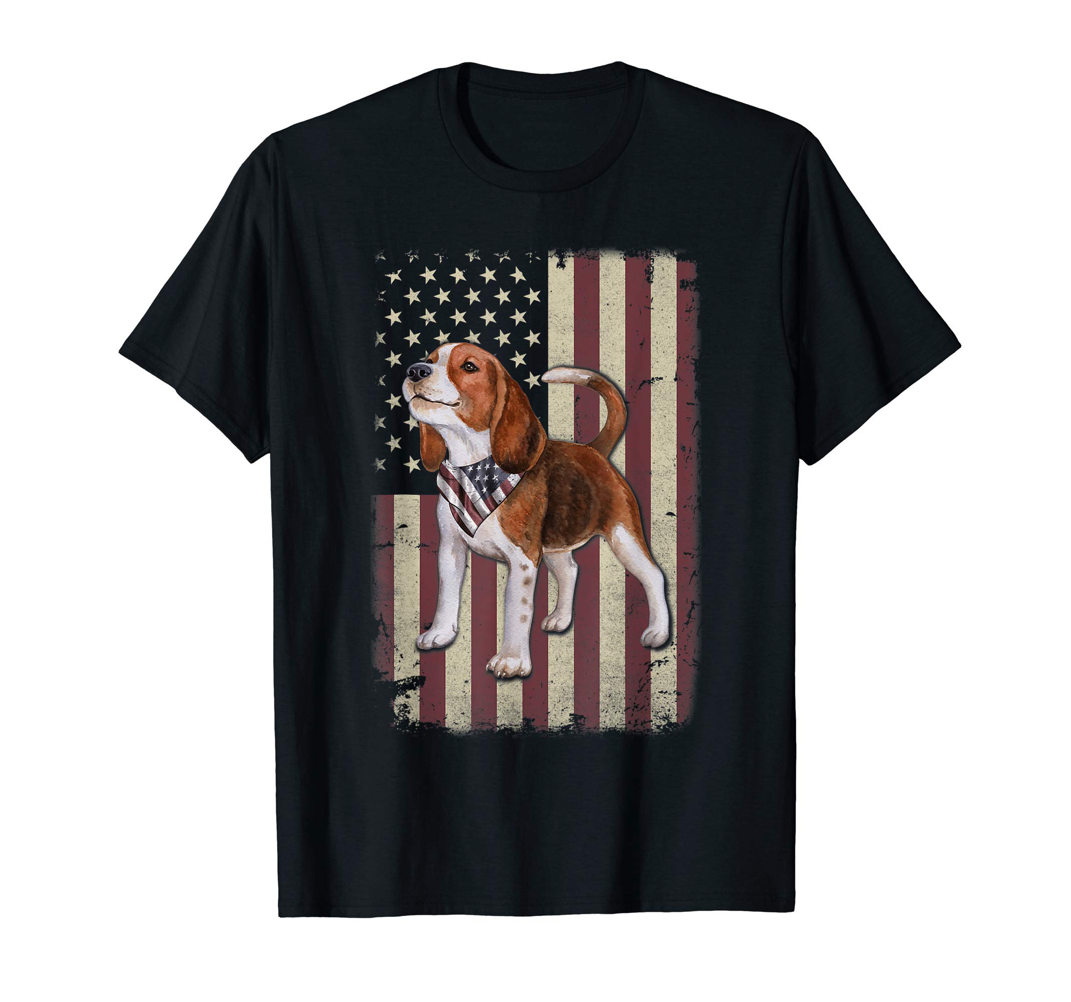 Beagle American Flag Bandana Patriotic 4th Of July Tshirt T-ShirtOEKO-TEX STANDARD 100