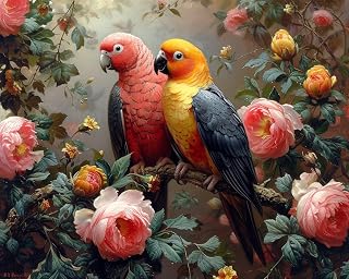 Paint by Numbers, Avian Harmony Flight, Adult Crafts Adult Paint by Number Kits, Arts Crafts for Home Decor(No Frame,16x20 inch)