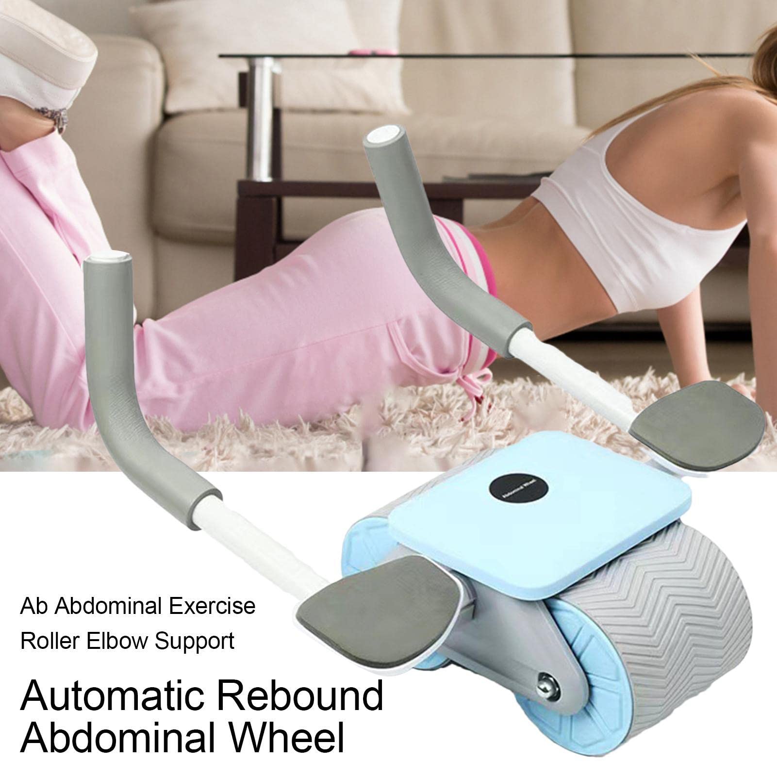 Rullo Addominale Con Rimbalzo Automatico - Ruota Per Allenare Addominali, Schiena E Braccia, Design 4 Ruote, Portata Fino A 300 Kg