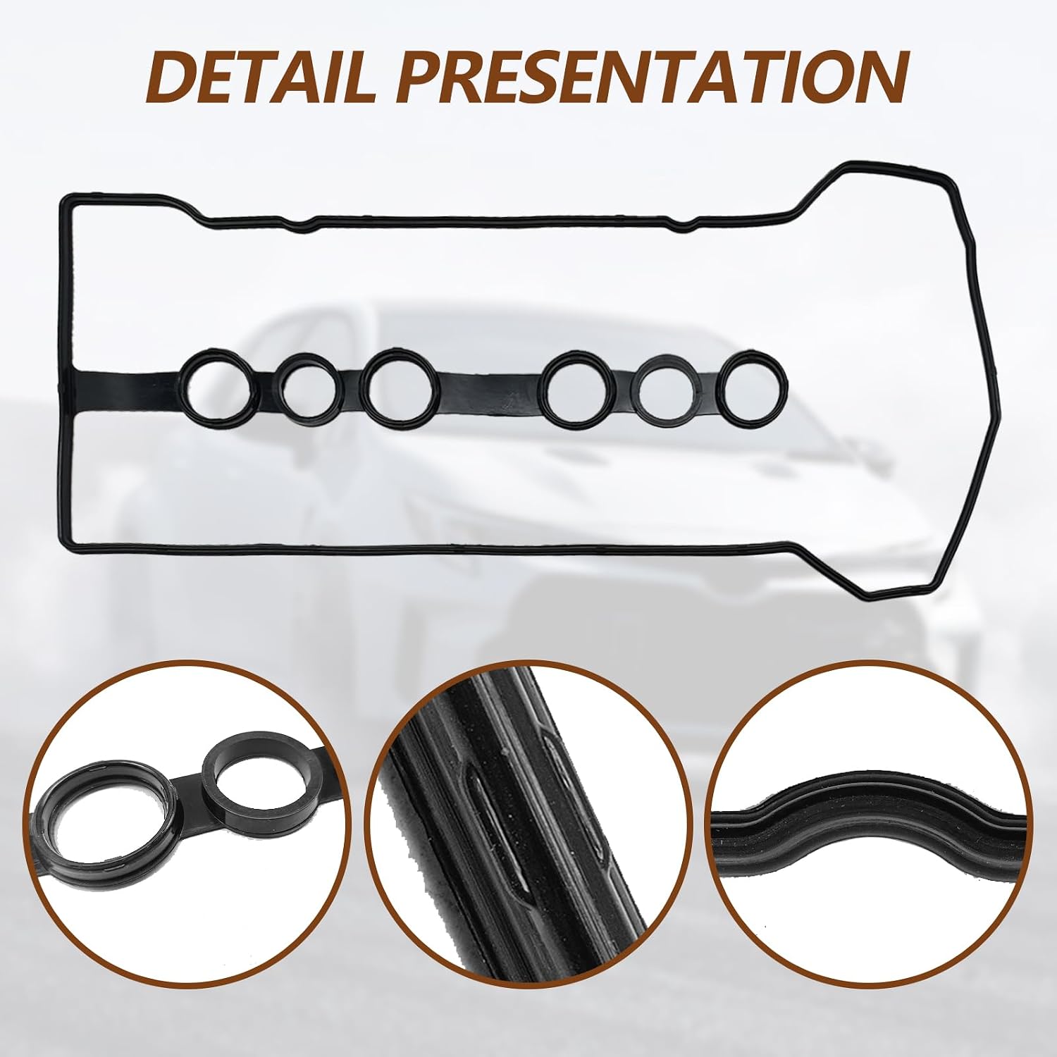 VS50542R Valve Cover Gasket Compatible with 2000-2008 Toyota MR2 Spyder, Corolla, Matrix, Celica, Pontiac Vibe, Chevy Prizm 1.8 Valve Cover Gasket Matrix