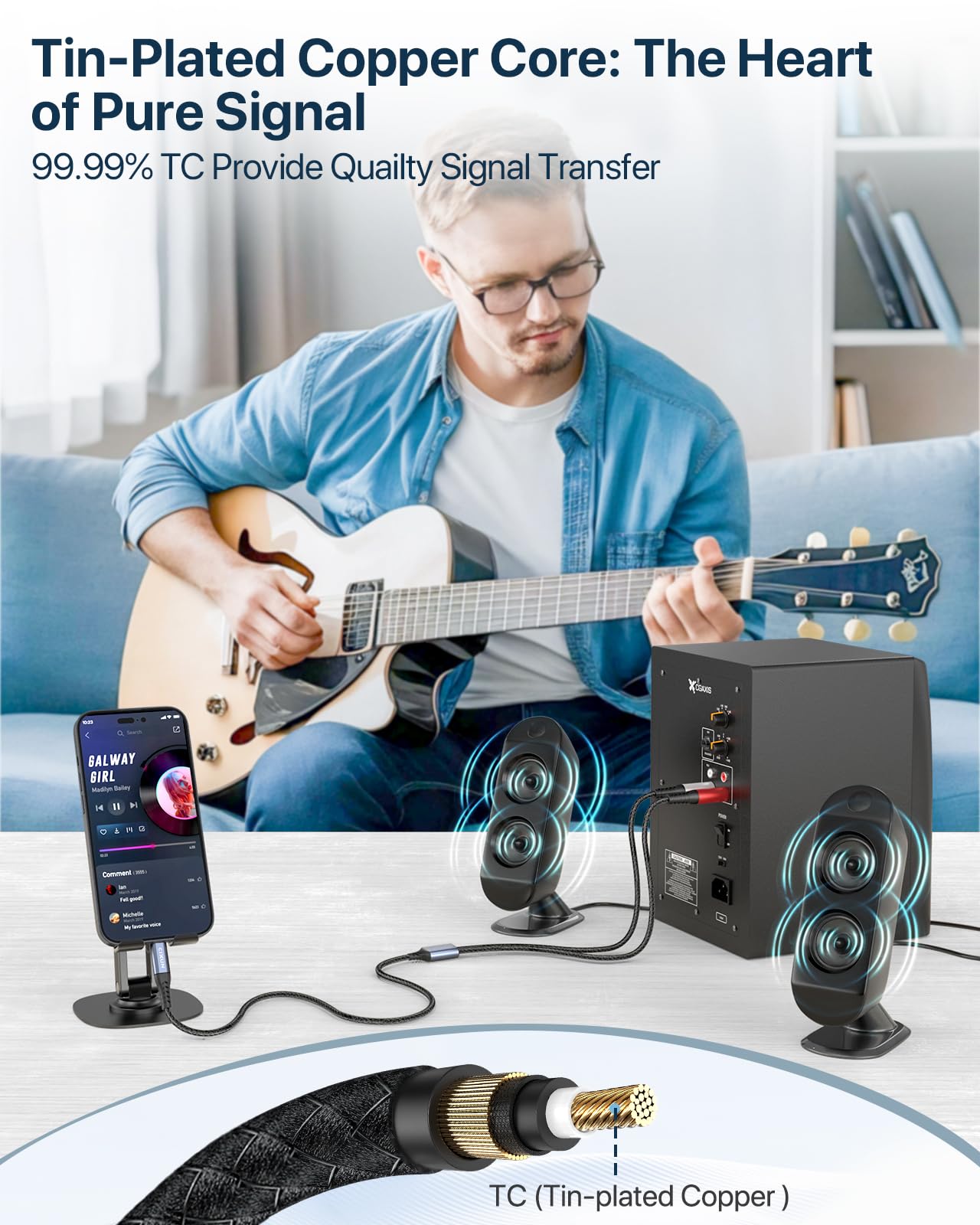 Cavo audio da USB C a doppio XLR maschio, 32 bit/384 kHz, cavo stereo da USB tipo C a XLR maschio, adattatore per altoparlanti da XLR maschio a USB C, per amplificatore di potenza, console mixer