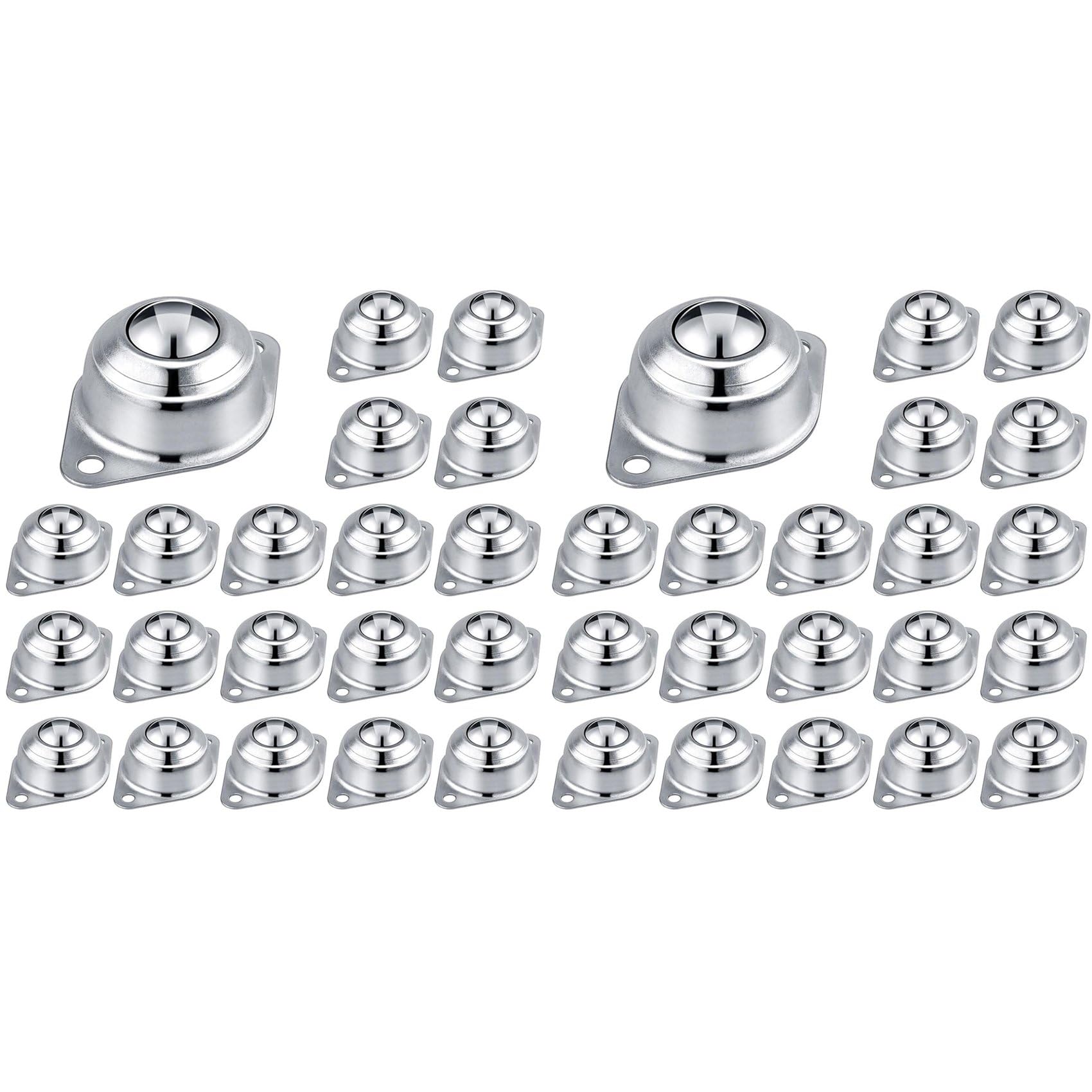 Jnchdghwa As Shown Conveyor Rollers, 1Inch Support Roller Bearings, 40 Pcs Roller Balls For Smooth 360-Degree Rotation, Pickup Truck Bed
