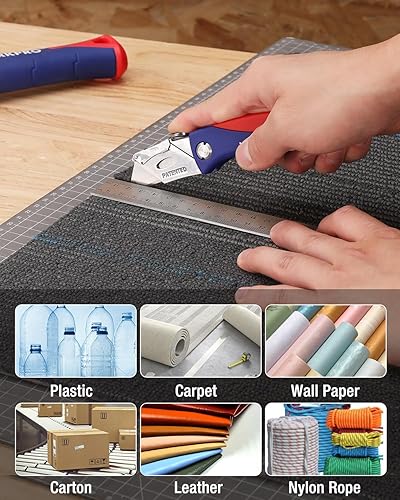 Miniatura 7 de WORKPRO Cuchillo multiuso plegable con mecanismo de cambio rápido mango ABS incluye 5cuchillas adicionales