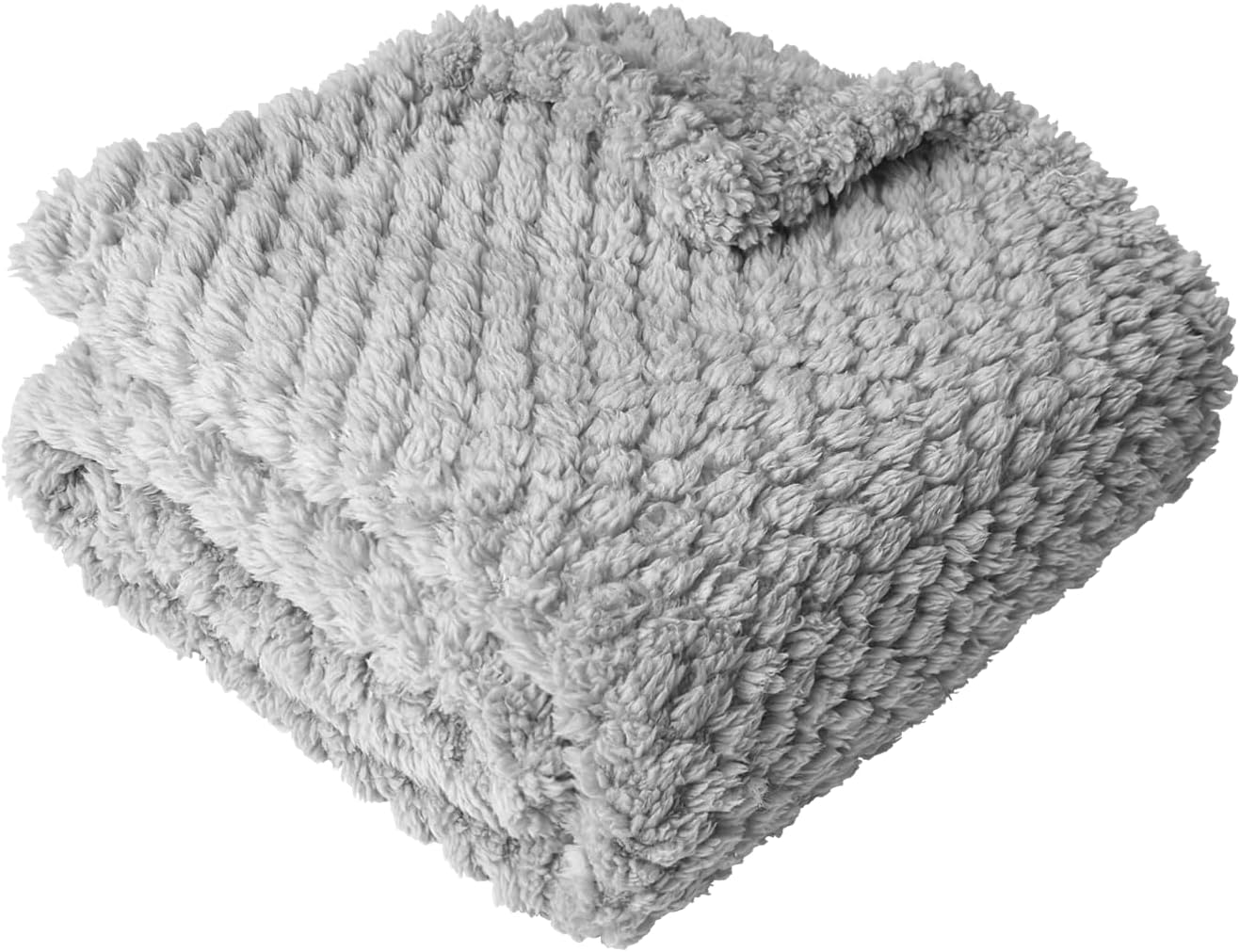 Ultra Soft Cozy Fleece Baby Blanket for Boys Girls Fluffy Breathable Receiving Blanket for Newborns, Perfect for Nursery, Stroller, Swaddling & Toddler Security (Light Gray, 30” X 40”)