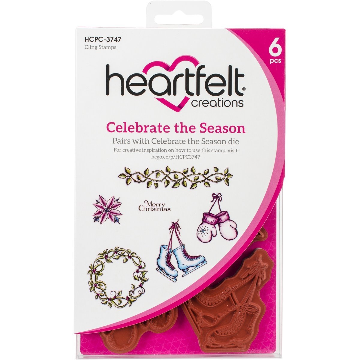 Heartfelt Creations Red Cling Rubber Stamp