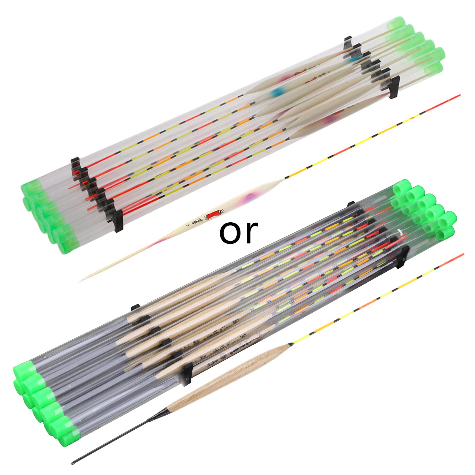 YPBEW 10Pcs Wood Fishing Float for Slip Drift Tube Tackle Tool Accessories