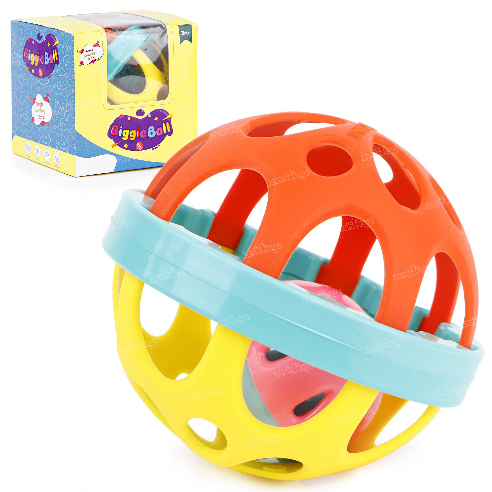 Zest 4 Toyz Baby Toys 6 to 12 Months New Born Rattles Activity Ball Infant Toys, Shaker, Grab and Spin Rattle, Crawling Educational 6 Month Old Baby Boys Girls - Pack of 1 (B0D37ZM3P2) Amazon Price History, Amazon Price Tracker