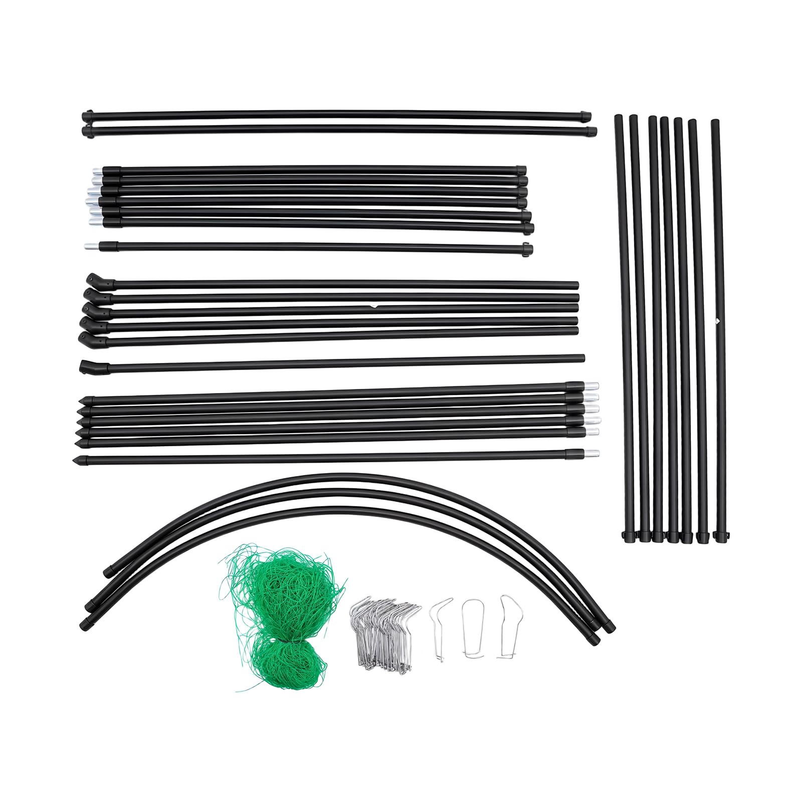 Arco da giardino in metallo, 183 cm x 230 cm, curvo, supporto per piante rampicanti, larghezza regolabile 1,1 – 1,8 m, per varie piante rampicanti e rose