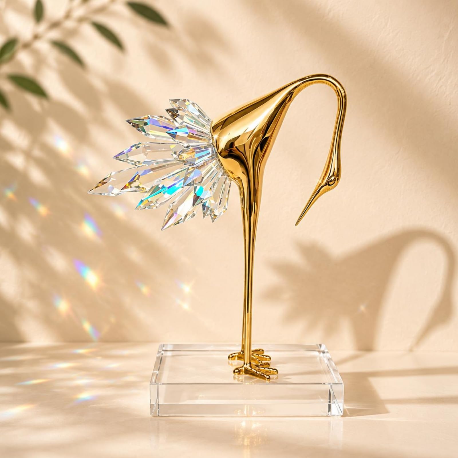 Statuetta Femminile Minimalista, Figura Di Ballerina In Ottone Con Entrambe Le Mani Sollevate