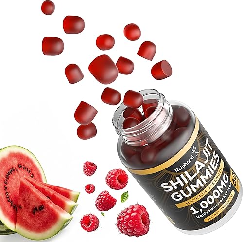 Shilajit - Gomitas para hombres y mujeres, Shilajit del Himalaya para hombres, gomitas con ácido fúlvico agregado azúcar, sin OMG, suplemento vegano
