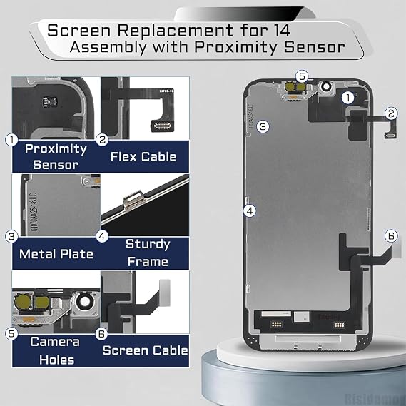 for iPhone 14 Screen Replacement 6.1'' LCD with Earpiece