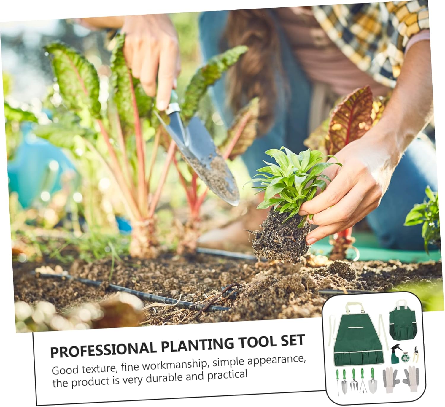 BESPORTBLE 11pcs Flower Planting Tools Set Portable Storage Bag Gardening Supply for Home