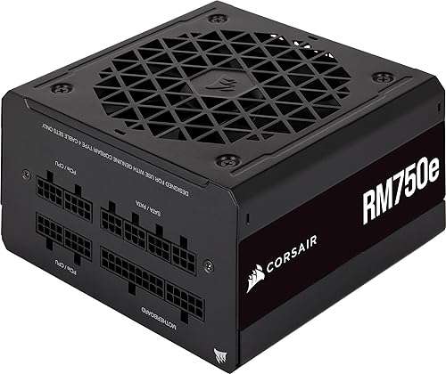 Miniatura 1 de Corsair Fuente de alimentación totalmente modular de bajo ruido RM750e (2023) - Cumple con ATX 3.0 y PCIe 5.0 - Condensadores con clasificación C de