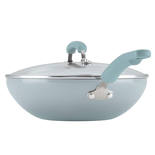 Sartén Wok Rachael Ray Classic Antiadherente 27.94 cm Azul Cielo miniatura 5