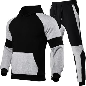 ADHOWBEW Jogging Suits for Men Fitness Drawstring Fashion Running Winter Workout Comfy Tracksuits
