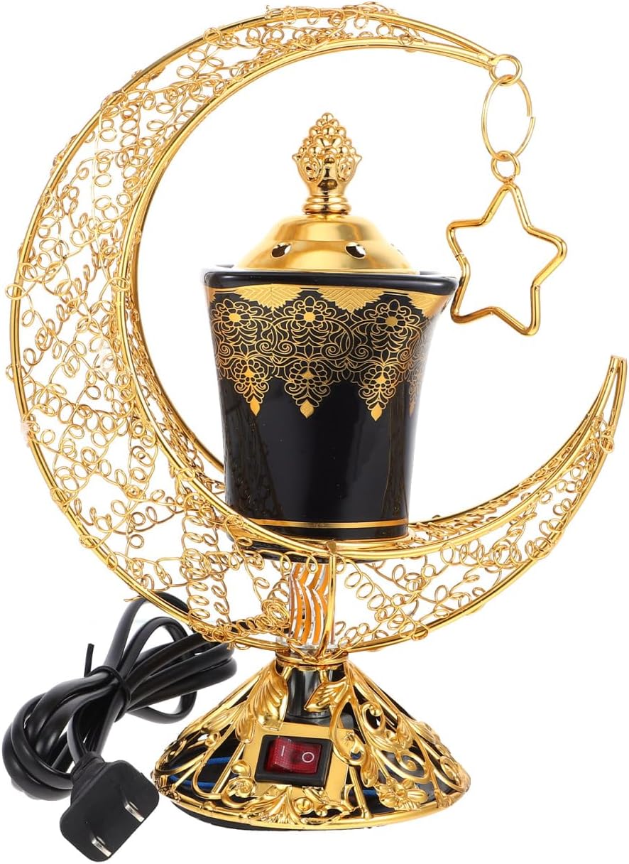 Ciieeo Electric Incense Burner Plug-in Aroma Censer for Home Decorative Use Heat-Resistant Ceramic Incense Holder Easy to Clean 8.66X7.08In