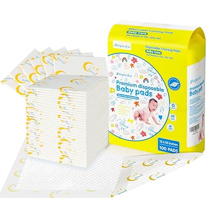 Baby Disposable Changing Pads 100 Count Incontinence Underpad Diaper Changing Liners Quick Absorb Soft Breathable Waterproof Leak Proof 13x18in