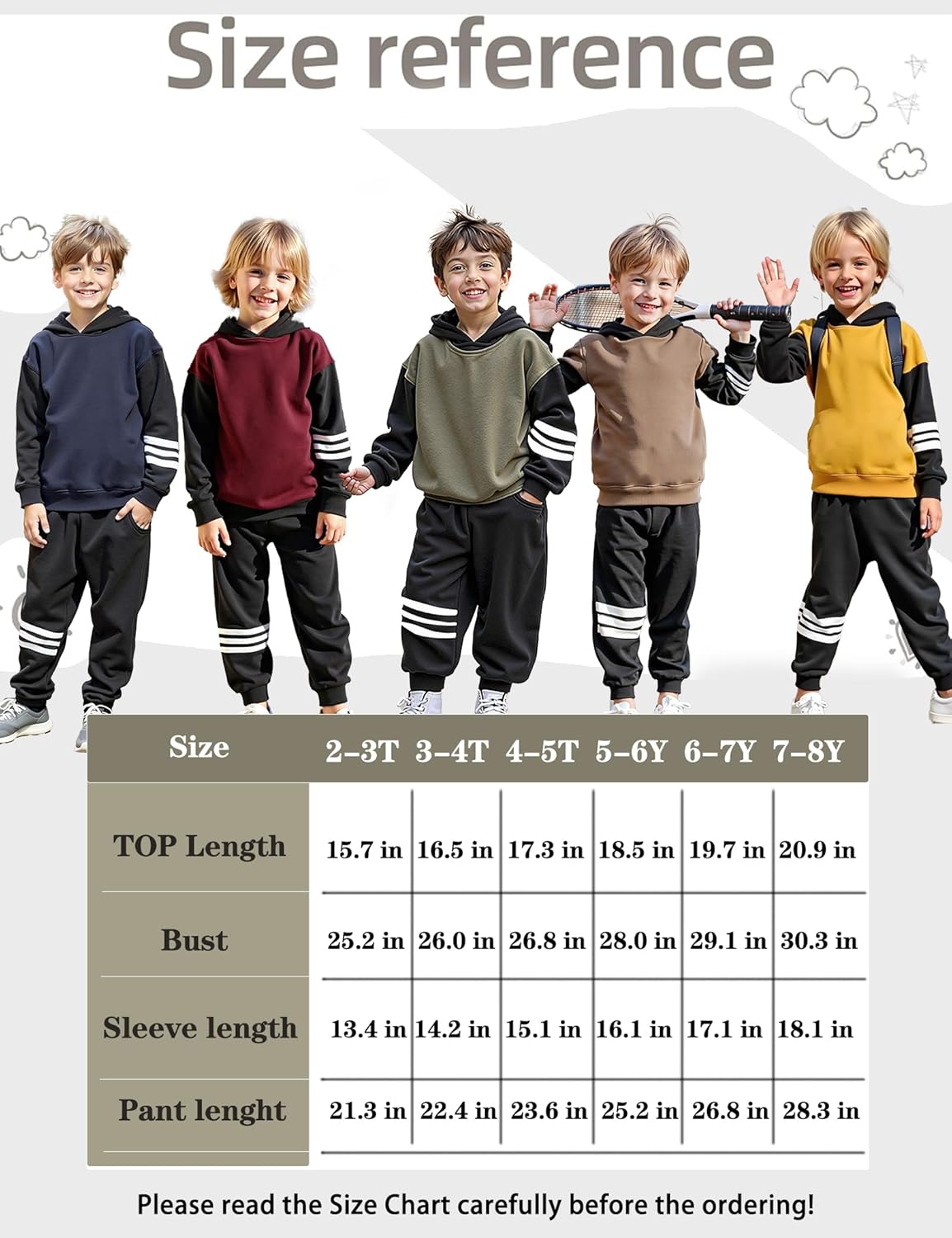 Toddler Boy Clothes Long Sleeve Colorblock Hoodie Sweatsuits Tops and Pants 2Pcs Winter Outfits Boys Fall Clothes - Image 6
