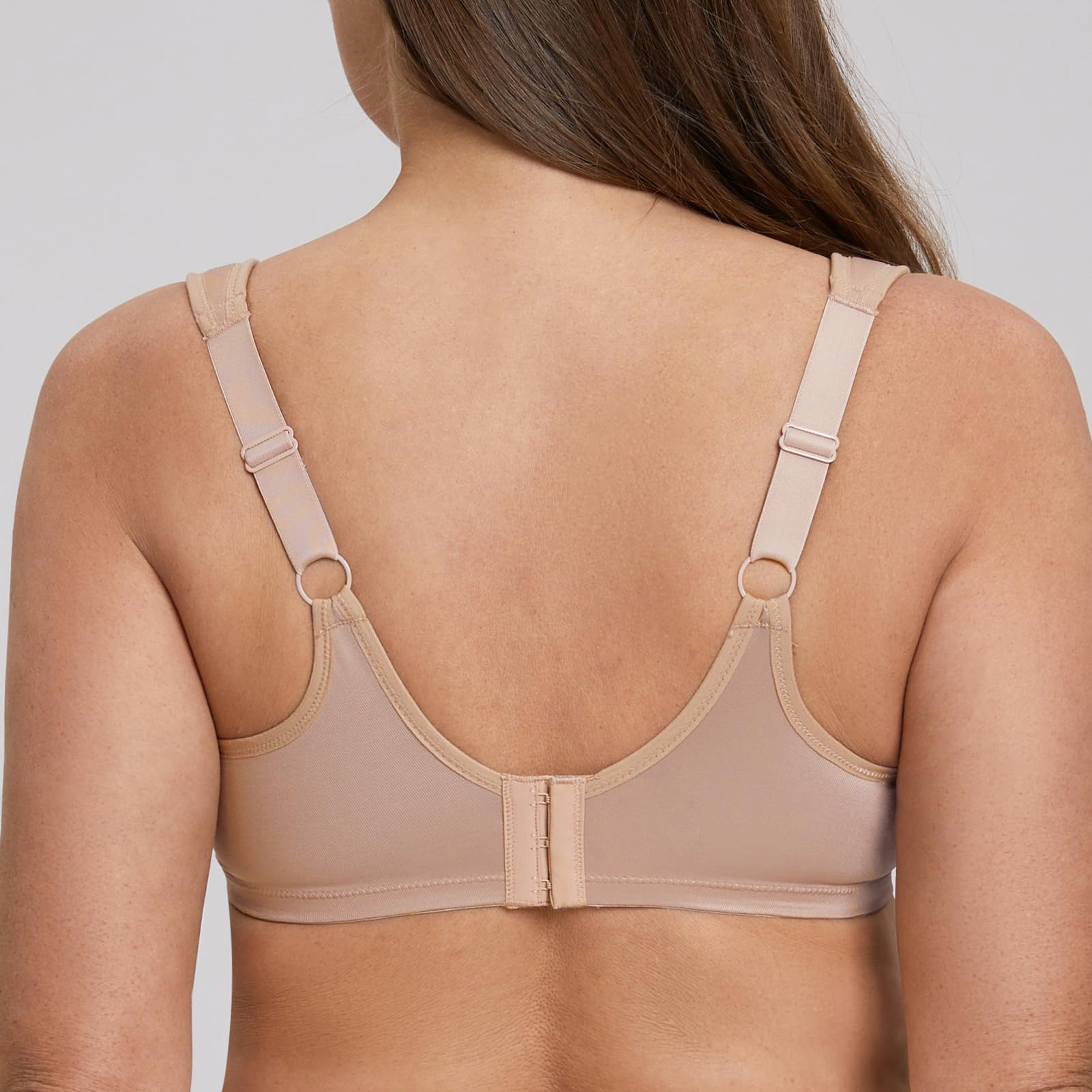 MELENECA Damski biustonosz Minimizer Full Cover Plus Size Fiszbiny Koronkowe