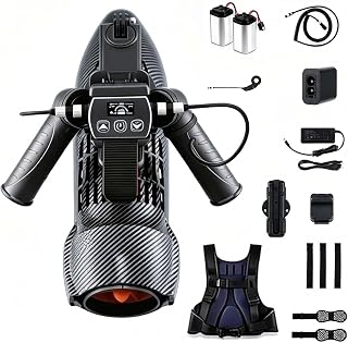 Scooter sous-Marin Portatif, PousséE de 12 Kg, Vitesse de 7 Km/H, Autonomie de 120 Min ; pour PlongéE, Snorkeling et ApnéE ; éTanche Jusqu'à 40 M