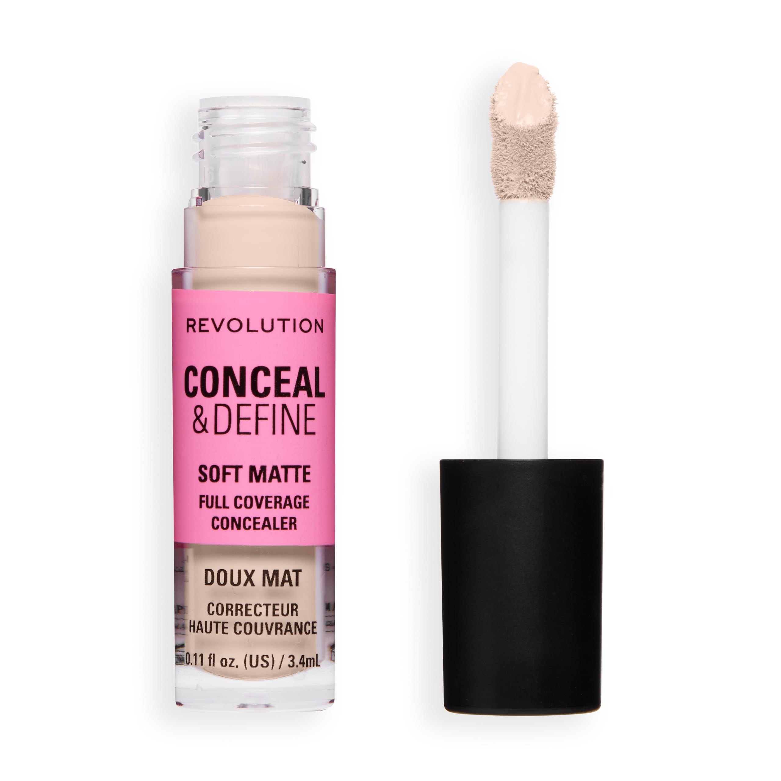 Revolution Conceal & Define Full Coverage Concealer, C0.5C Fair or Light