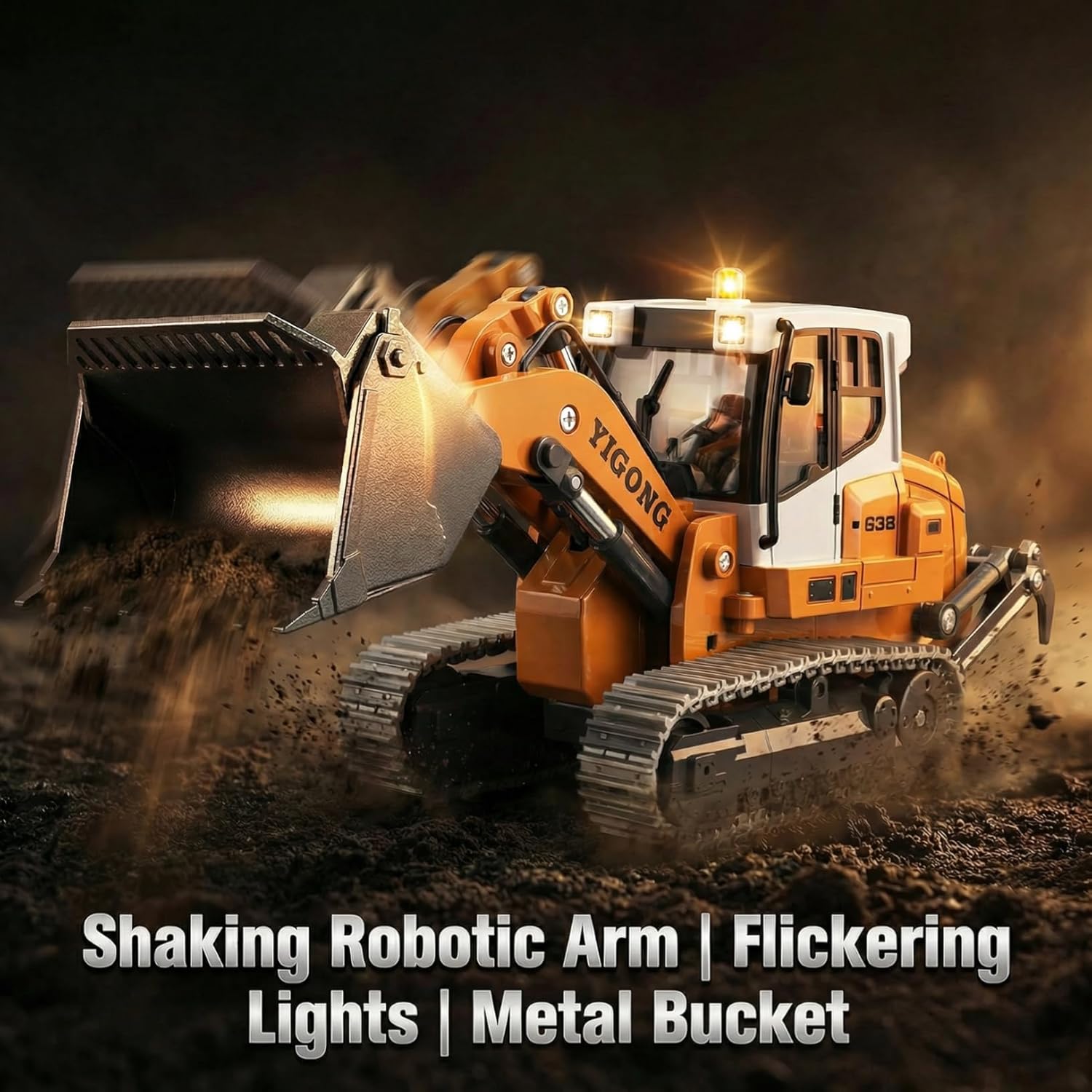1/50 Remote Control Excavator Metal Rc Construction Vehicles Digger Models Suitable for Adult Model Enthusiasts (rc Bulldozer 636)