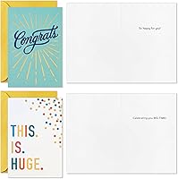 Vista 4 de Hallmark Tarjetas de felicitación surtidas (24 tarjetas con sobres) para graduaciones, promociones, compromisos, nuevos trabajos, anuncios de bebés