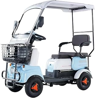 28-Mile Range Electric Golf Cart for Seniors & Golfers, 13" All-Terrain Tires, for Golf Courses, Neighborhood Commuting, Family Errands & Retirement Communities(Lead ACID-650W+60V32AH)