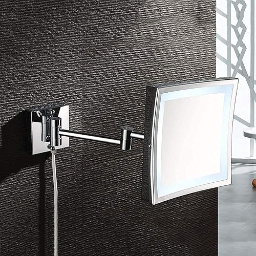 Miniatura 3 de Mirrors Makeup Mirror Wall Mounted Lighted Makeup Vanity Mirror Double Sides 1X3X Magnifying Bathroom Makeup Mirror 8 Inch Bathroom with Light