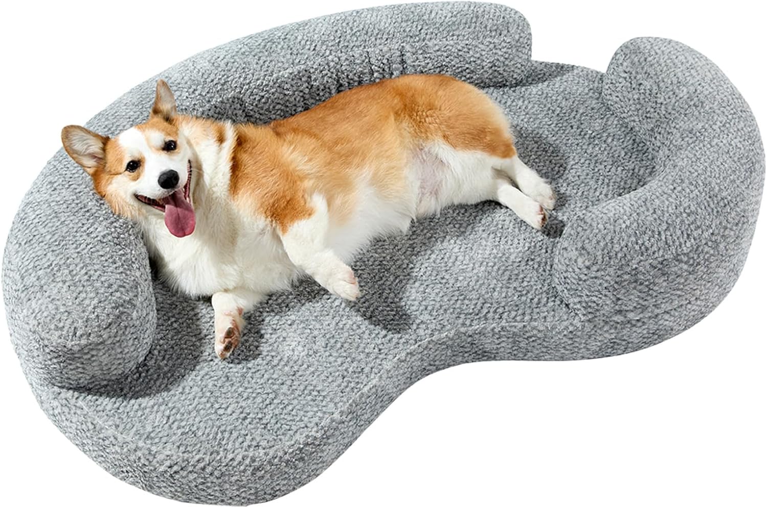 Orthopedic Memory Foam Dog Bed for Medium Sized Dog – Washable & Waterproof & Removable Warm Couch – Round Calming Bed for Anxiety Relief (43 x 29 x 8 Inch)