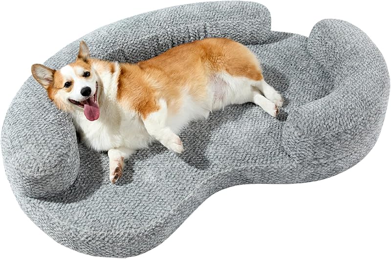 Orthopedic Memory Foam Dog Bed for Medium Sized Dogs, Round | Support for senior dogs, Waterproof liner, Removable washable cover, Anxiety relief, Corner-friendly design